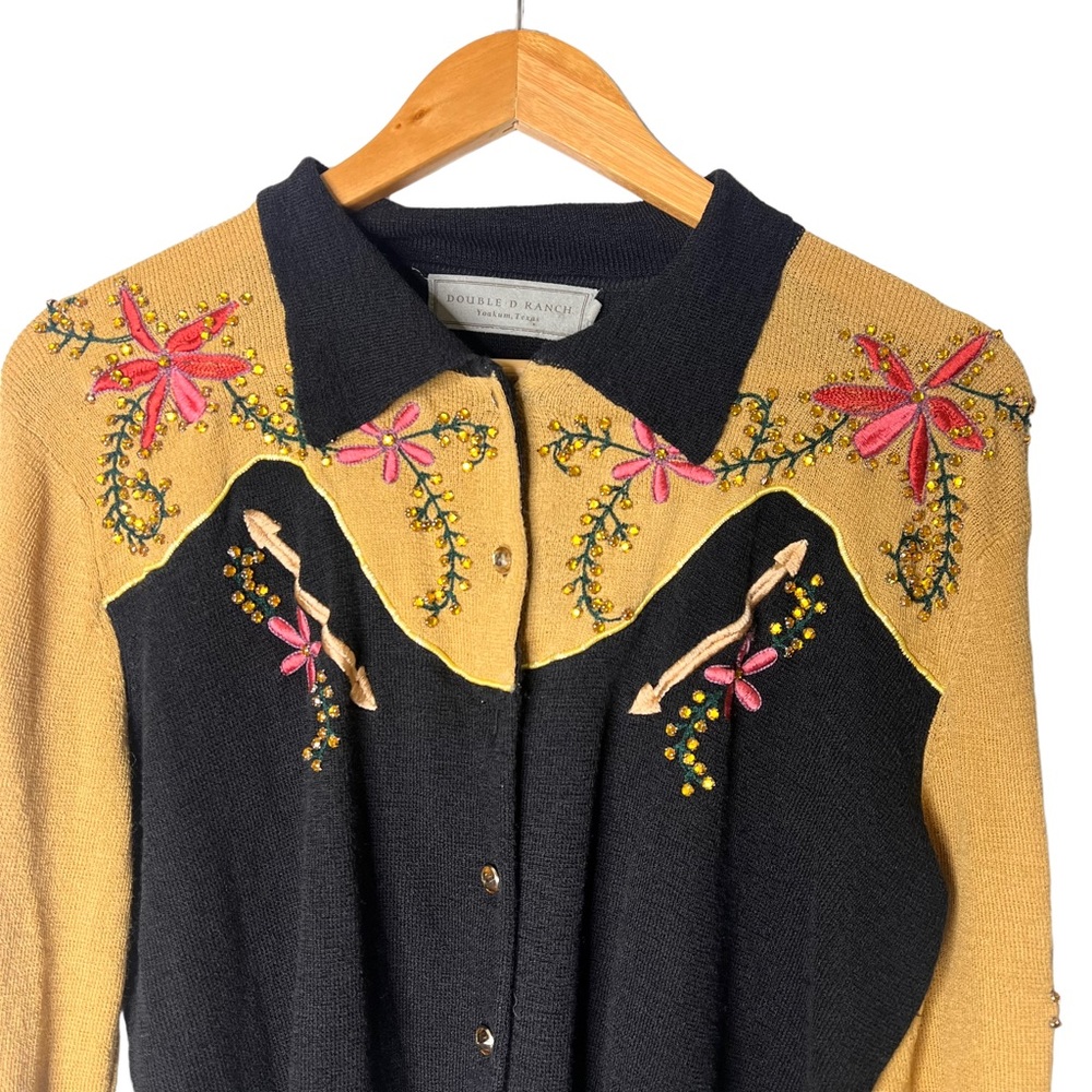 Double D Ranch Button Front Beaded Cardigan Sweater - Picture 2 of 8